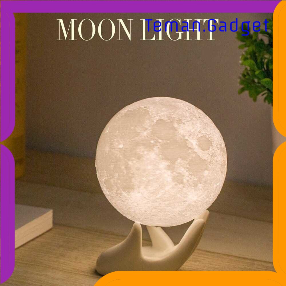 TG-LMP OUIO Lampu Tidur 3D Printed Moon Night Light Lamp 3 Color - OU15