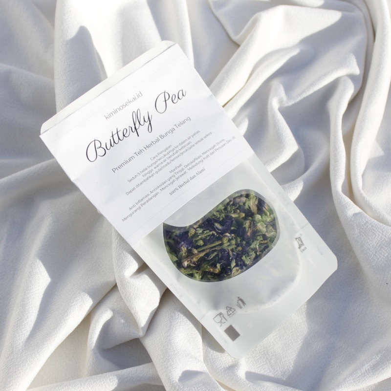 

Butterfly Pea Tea | Teh bunga Telang kering premium organik | Blue tea herbal Flower tea |