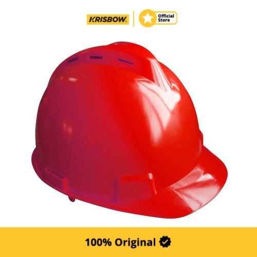 Jual Safety Helmet Krisbow Brim Vented Helm Keselamatan Kerja Hdpe