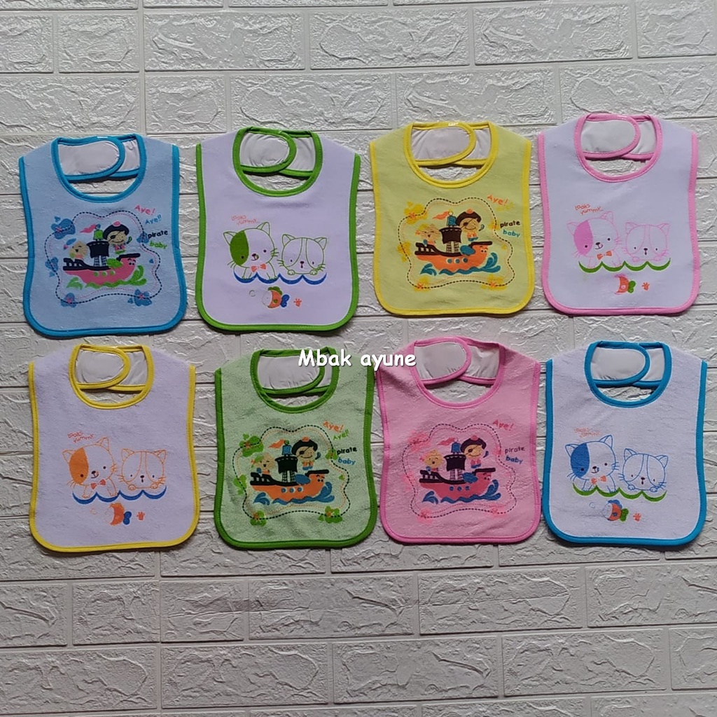 3Pcs Slaber Bayi / celemek makan bayi Mamalia/ Tatakan iler Bayi Waterproof Lembut
