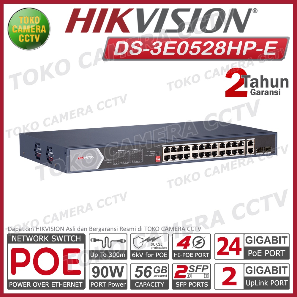 SWITCH POE 24 PORT GIGABIT HIKVISION DS-3E0528HP-E HIGH POWER