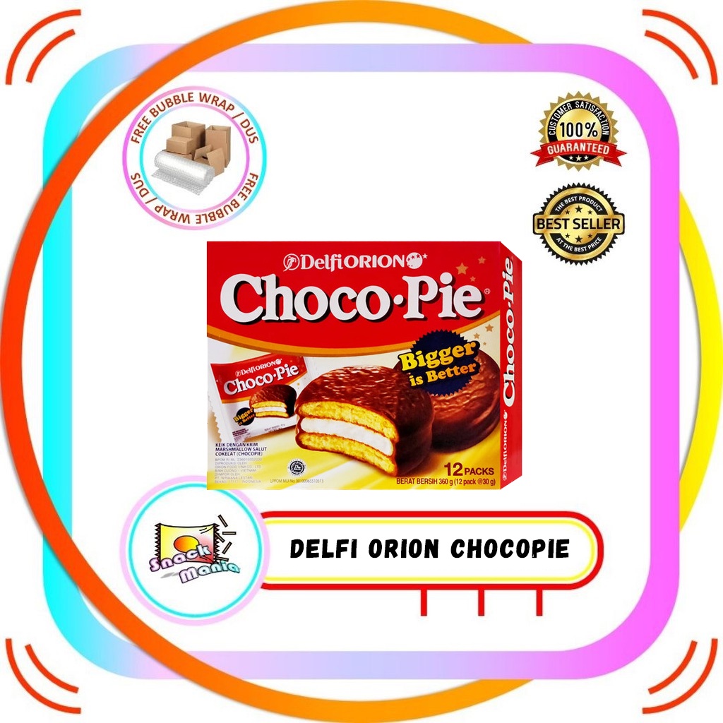 

Delfi Orion Choco Pie Chocolate 360 Gr 12 x 30 gr Kue Coklat