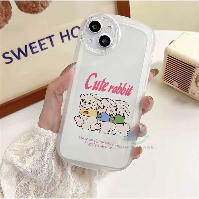 Casing TPU Redmi Note 11S 11 Pro 10C 10A 9C 9T 9A 10 5G 10S 9 8 8 Pro 7 Poco M3 X3 Pro NFC Motif Kelinci Lucu
