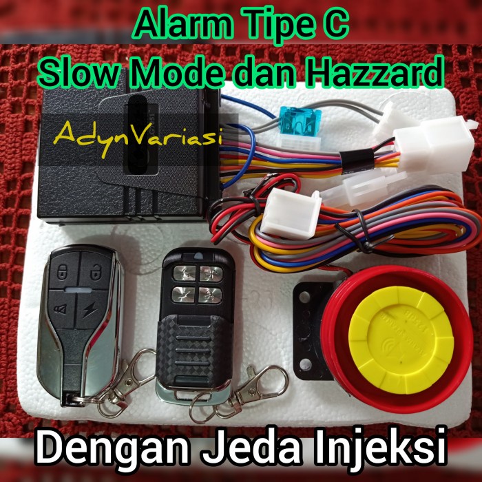 Remot Alarm Tipe C khusus motor injeksi dengan MODUL JEDA