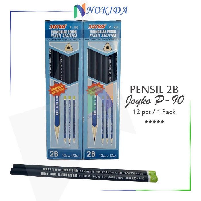 

Nokida Pensil 2B Joyko P-90/12 pcs / Alat Tulis Ujian Komputer / Pencil Gambar Menulis 1 Pack