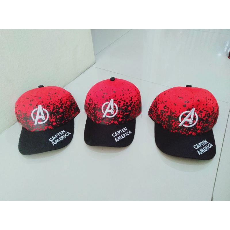 Topi Anak Captain America Topi Anak Laki-laki Capten america usia 3-9 Tahun