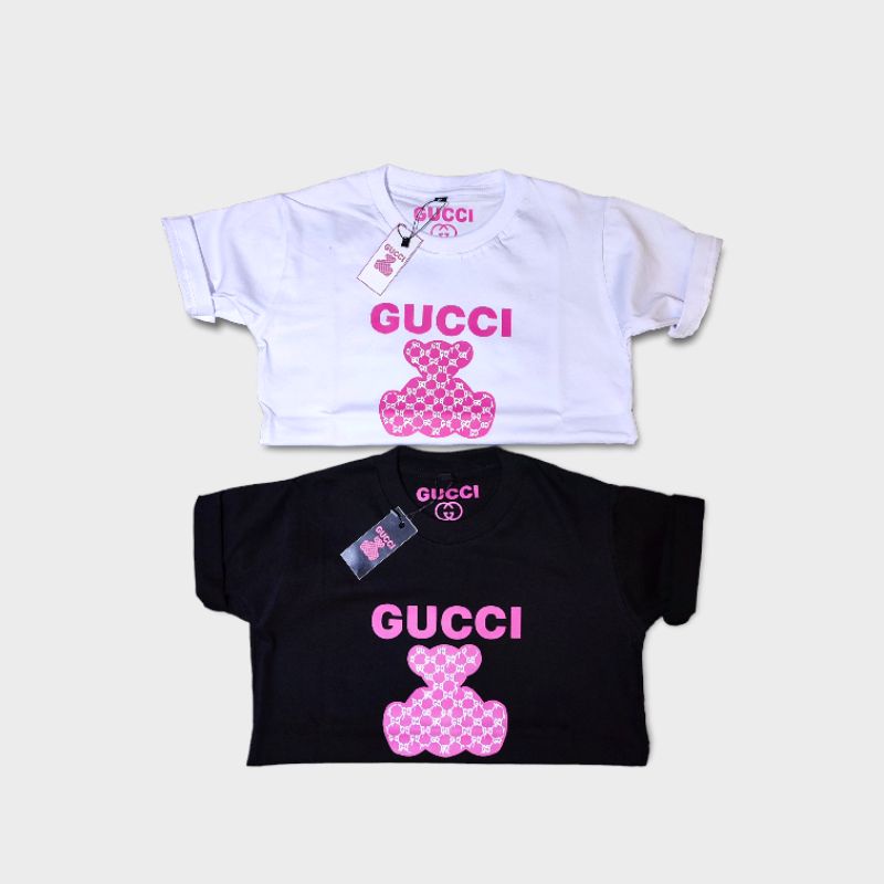 kaos anak baju anak anak gucc* boneka pink katun combed 24s super soft handfield .