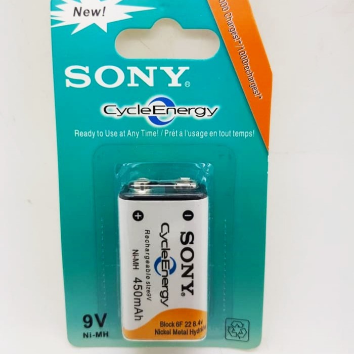 Buruan serbu] Baterai kotak 9V 450mAh #178 rechargeable cas charger batre batre