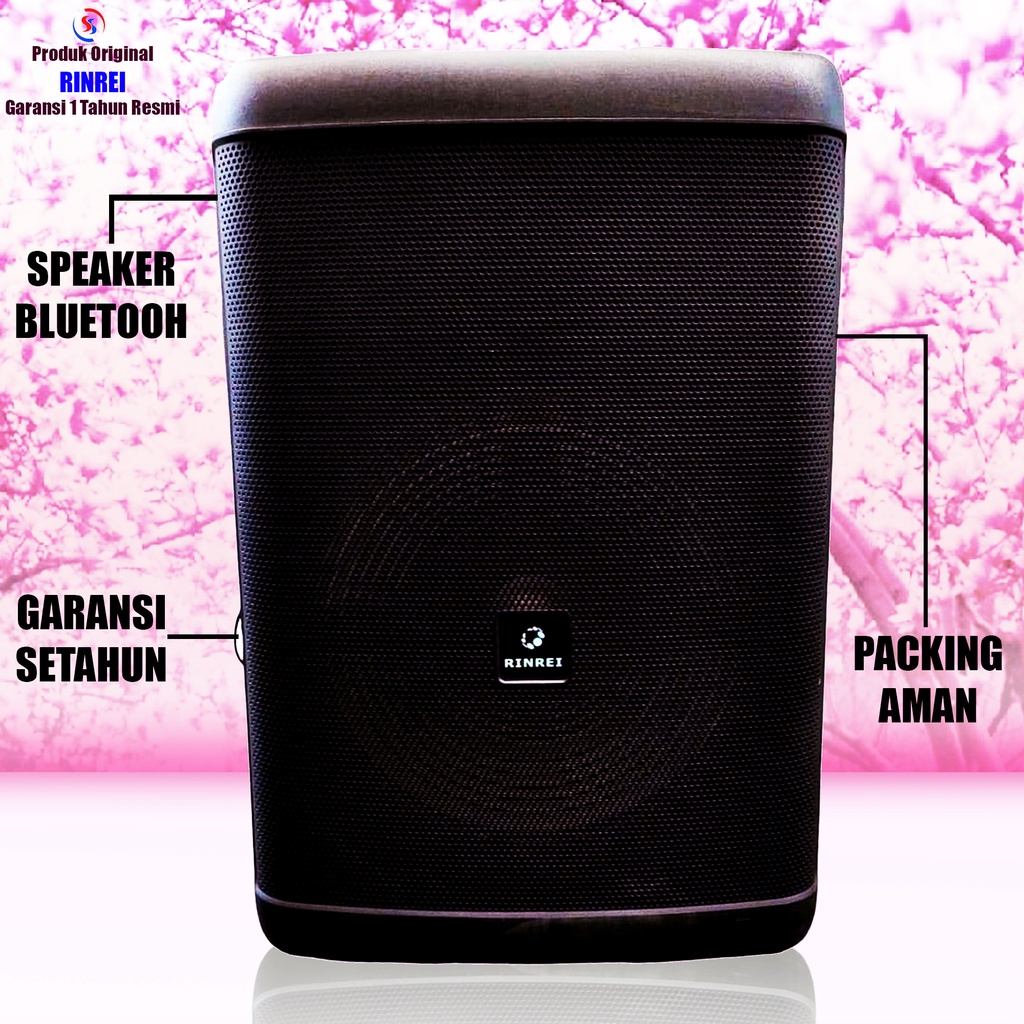 Speaker Bluetooth Speaker Bass Speaker Portable aktif RINREI 15 inch SR 8899G Speaker Karaoke Garansi Resmi