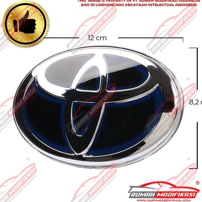 Emblem - Logo - Toyota Rush 2006-2017 - Hybrid Blue - Belakang