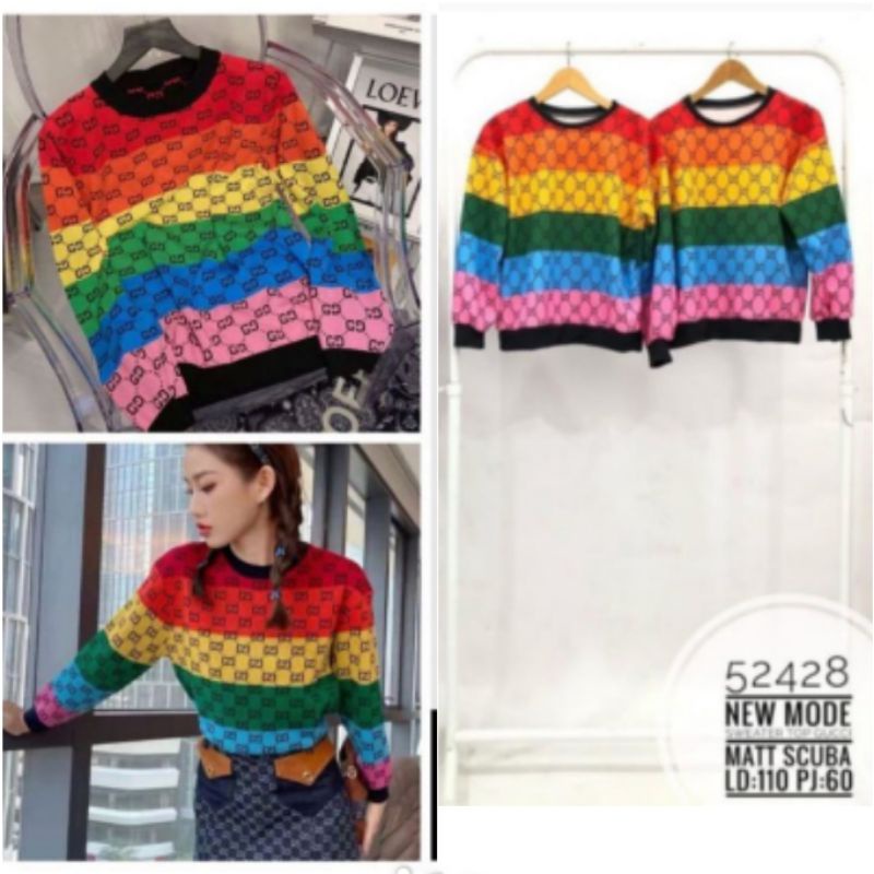 bluse scuba Gucci rainbow import