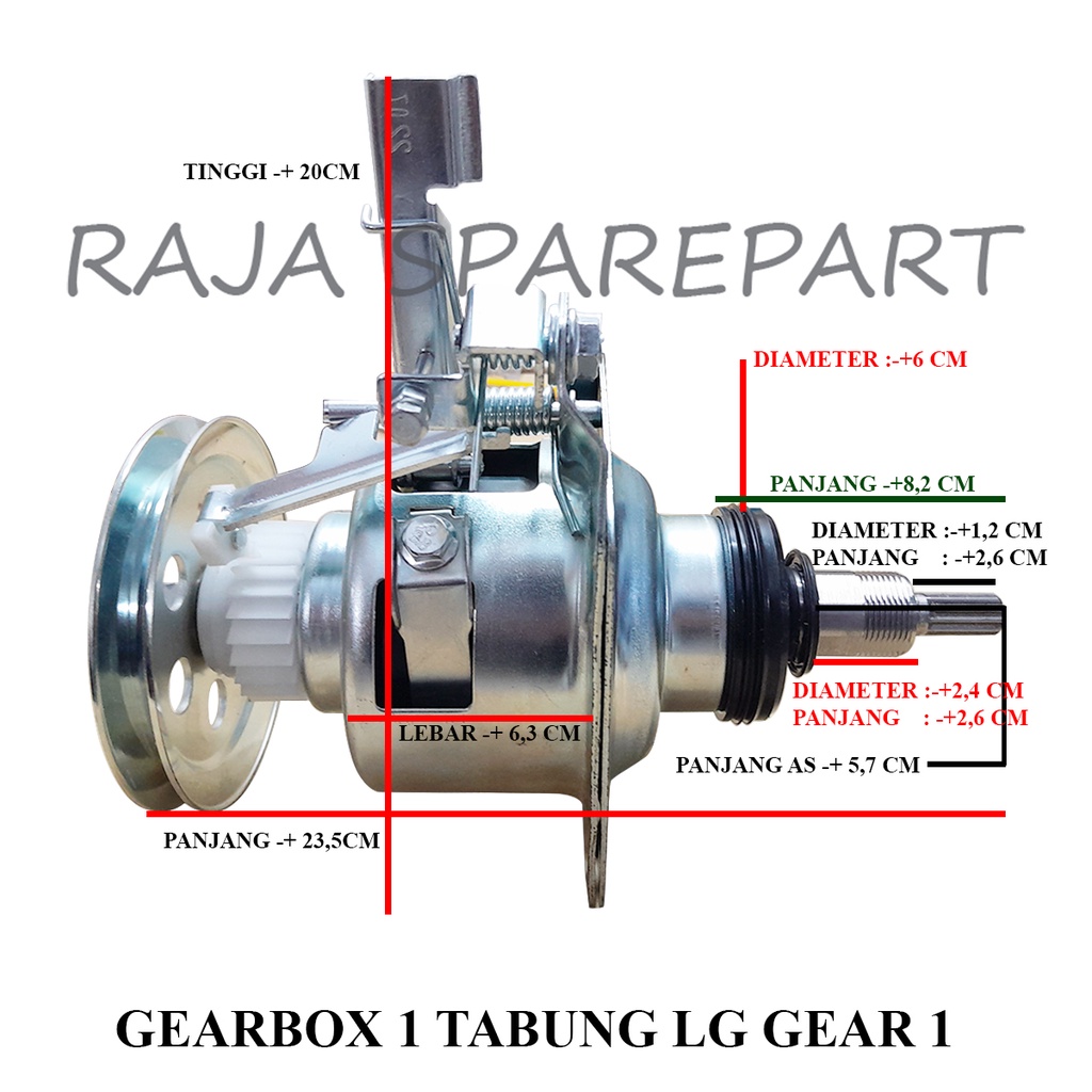 Gearbox Mesin Cuci 1 Tabung LG Gear 1 Gigi 11Z