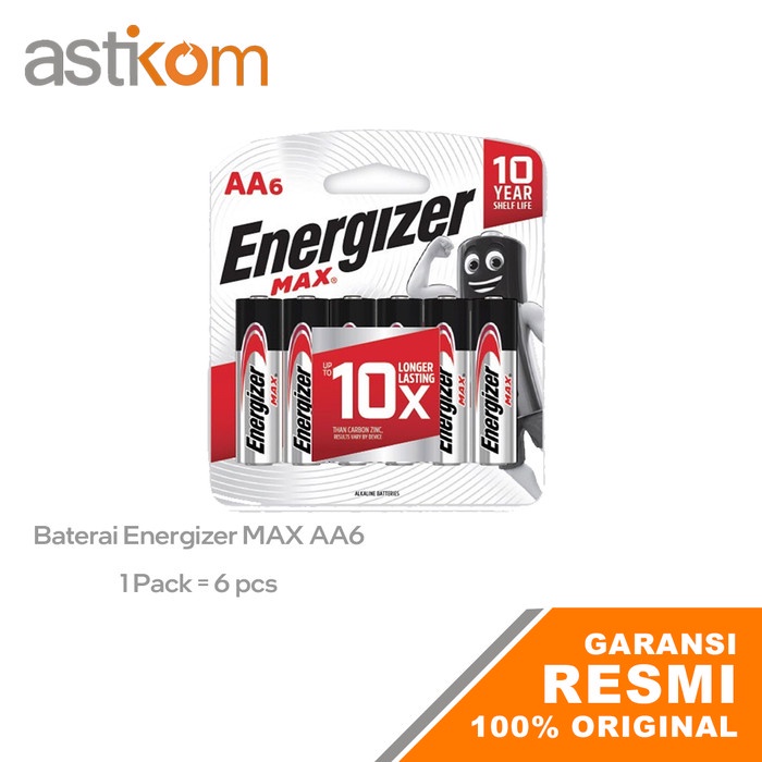 Battery Batery Batre Baterai Energizer MAX AA6 AA