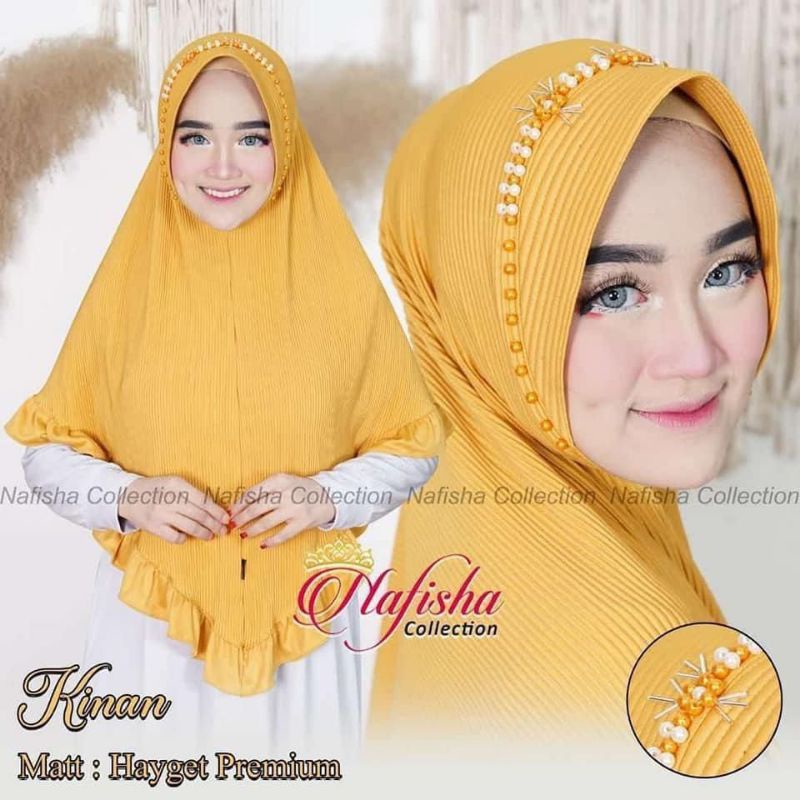 HIJAB INSTAN JERSEY PLISKET KINAN PAYET REMPEL