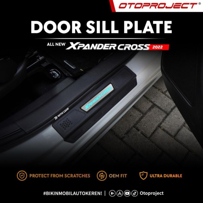 Sillplate Samping Xpander Cross 2022 Door Siill Plat Design Big V2 - TANPA LAMPU
