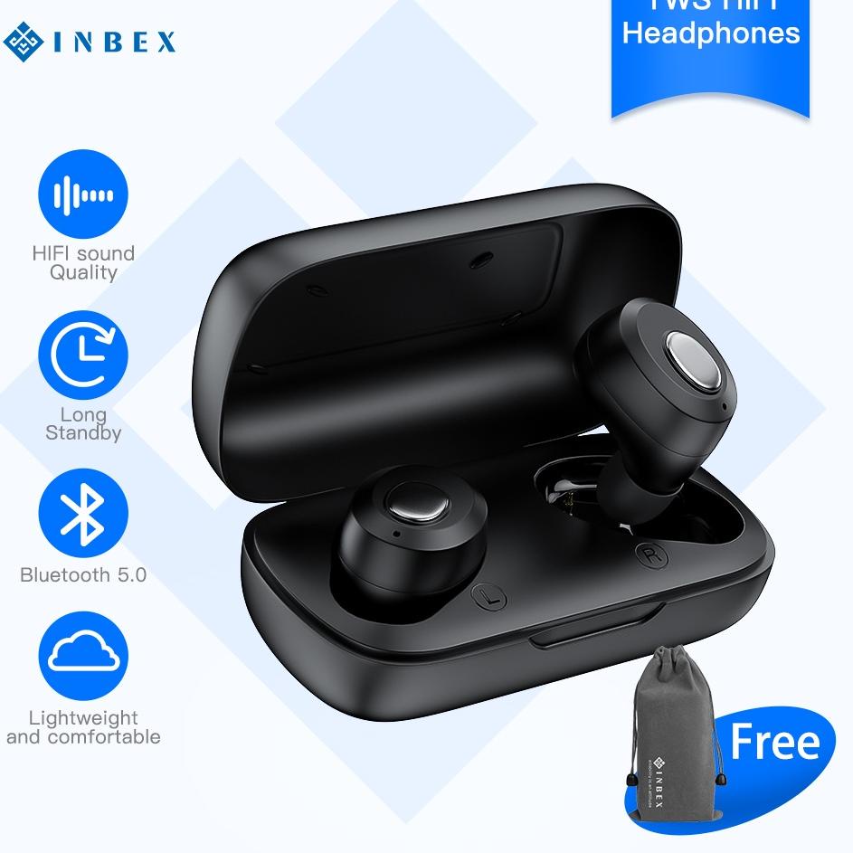 Terlaris INBEX Wireless Earphone TWS IPX5 Waterproof Bluetooth 5.0 Stereo Earphone Mini Earbuds Nois