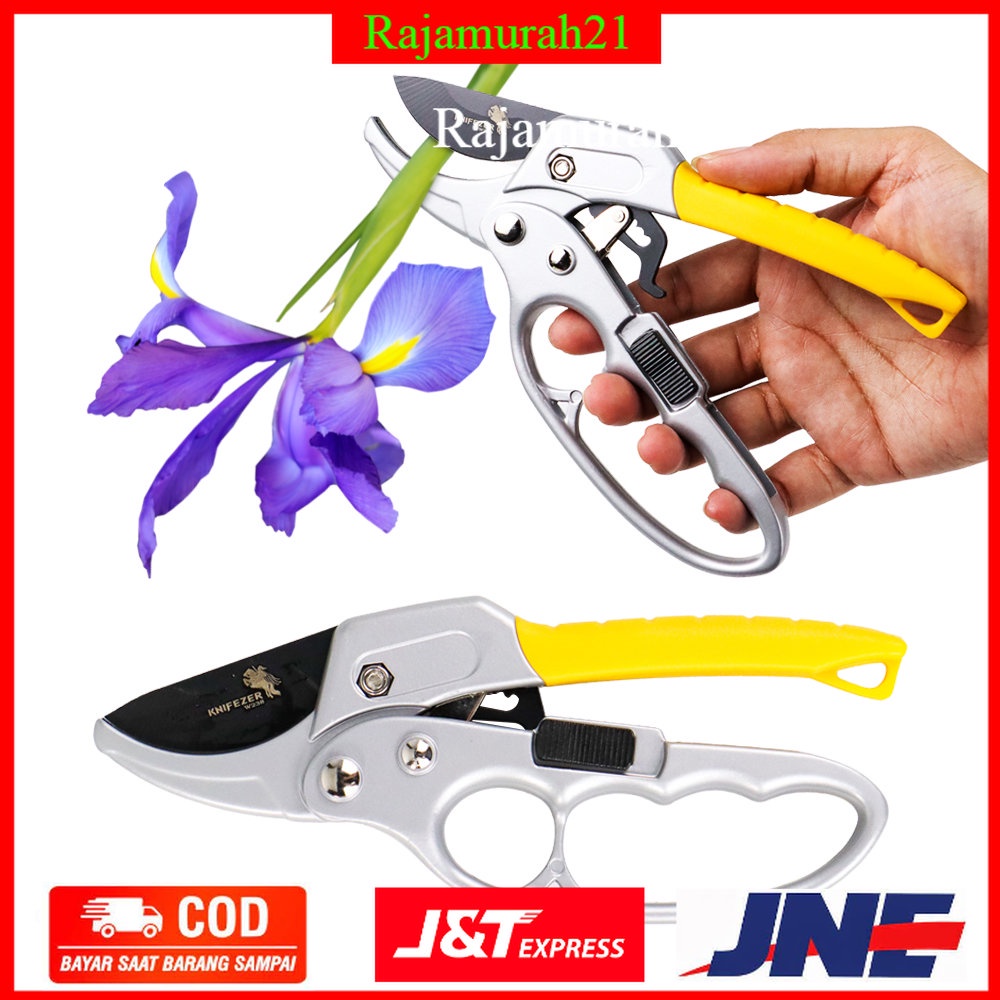 KNIFEZER Gunting Taman Ranting Tumbuhan Bunga Garden Pruning Shear Scissors - 7RSE39XX - No Color