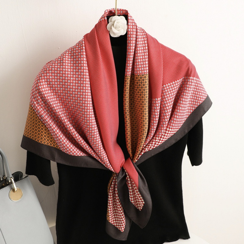 Scarf &quot;Karis&quot; 90 x 90 bahan Sutra Imitasi HIGH GRADE, Scarf Mewah