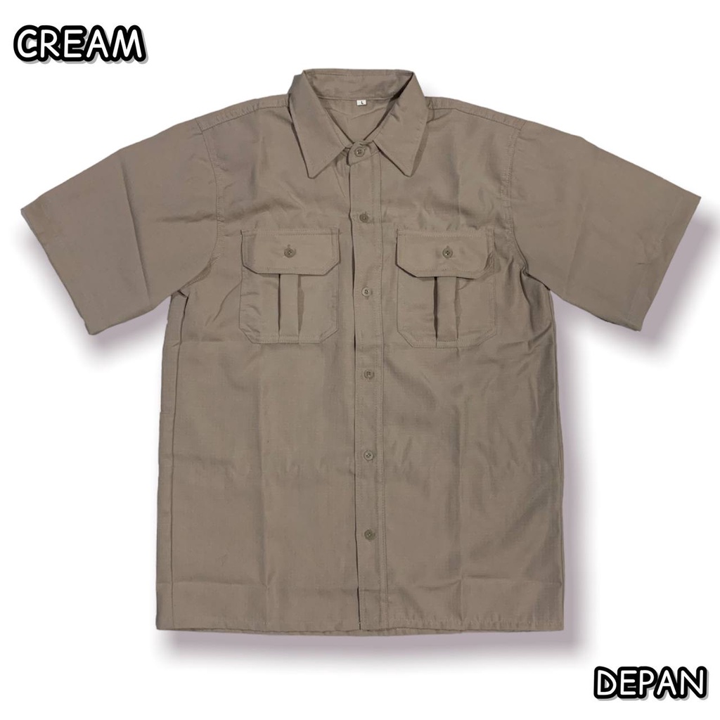 KEMEJA PDL PENDEK | KEMEJA CARGO PENDEK | ATASAN KEMEJA TANGAN PENDEK | KEMEJA PDL POLOS TANGAN PEND