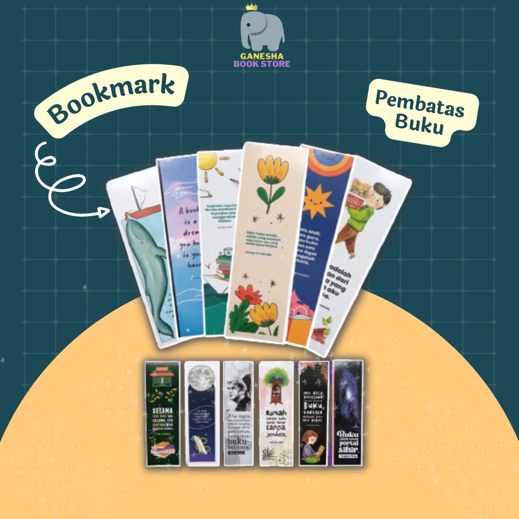 

Pembatas Buku Bookmark Motif Quotes
