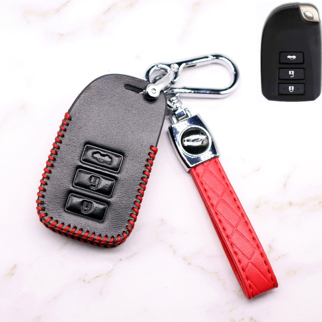 Casing Kunci remote Mobil keyless Bahan Kulit Untuk Toyota Altis / Camry / Harrier