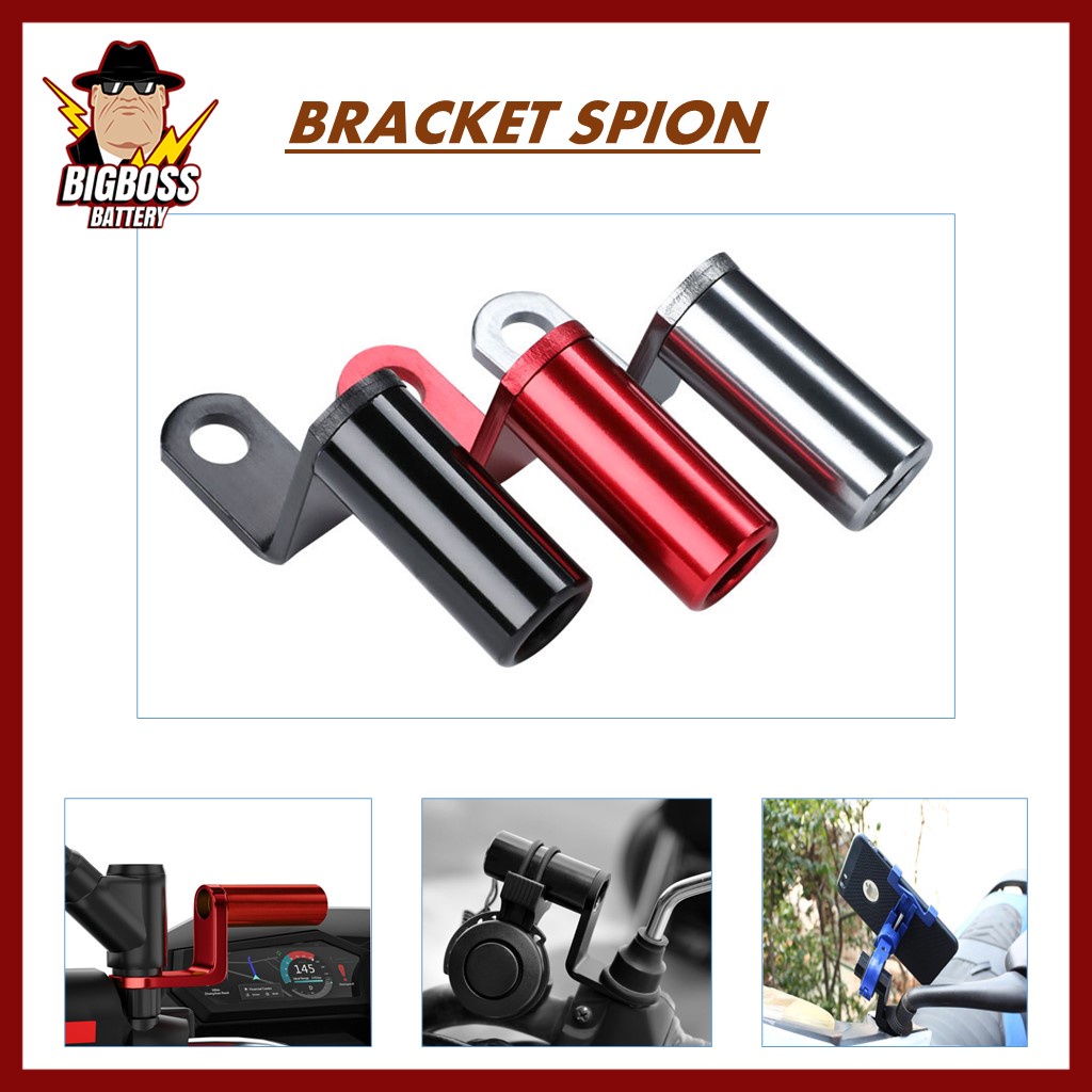 Bracket Dudukan Holder Handphone Spion Motor Bracket Tambahan Motor Multifungsi