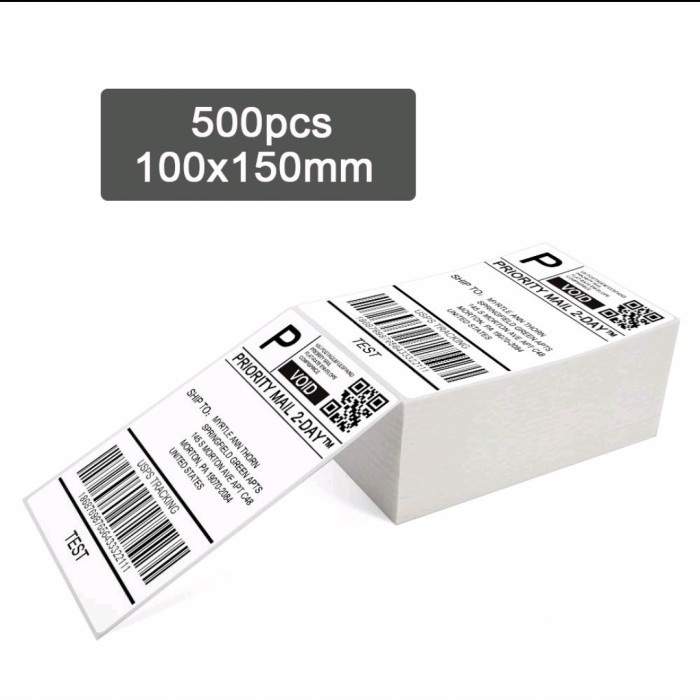 (1KG) SHENAR LABEL STICKER THERMAL 100 X 150 BARCODE 100X150 UKURAN A6 / GROSIR KERTAS THERMAL / LABEL BARCODE / KERTAS STICKER BARCODE THERMAL