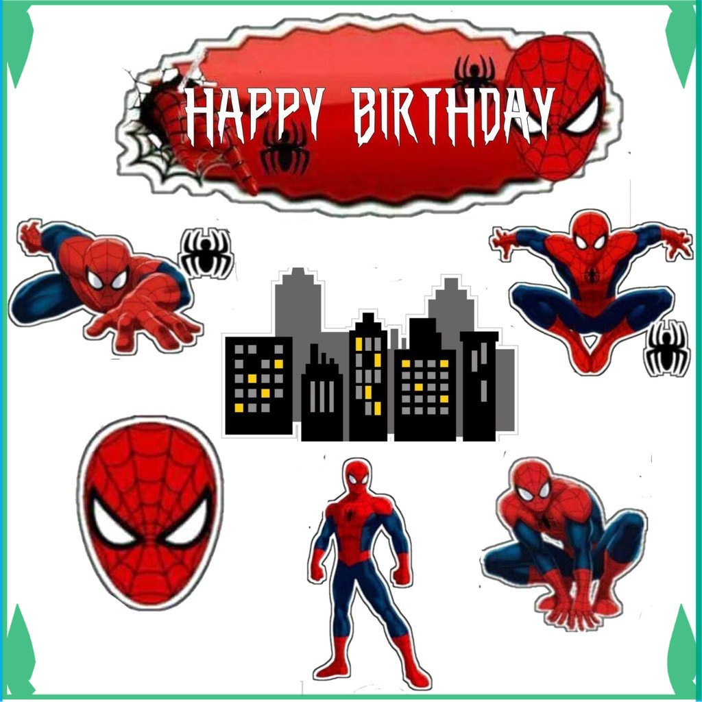 

TOPER KUE TOPPER CAKE ULANG TAHUN / HIASAN KUE SPIDERMAN FADHILSOUVENIR