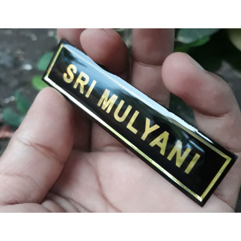 Nametag/nama dada magnet/name tag/nama dada/nametag magnet/nametag peniti resin-GOLD KRIKIL