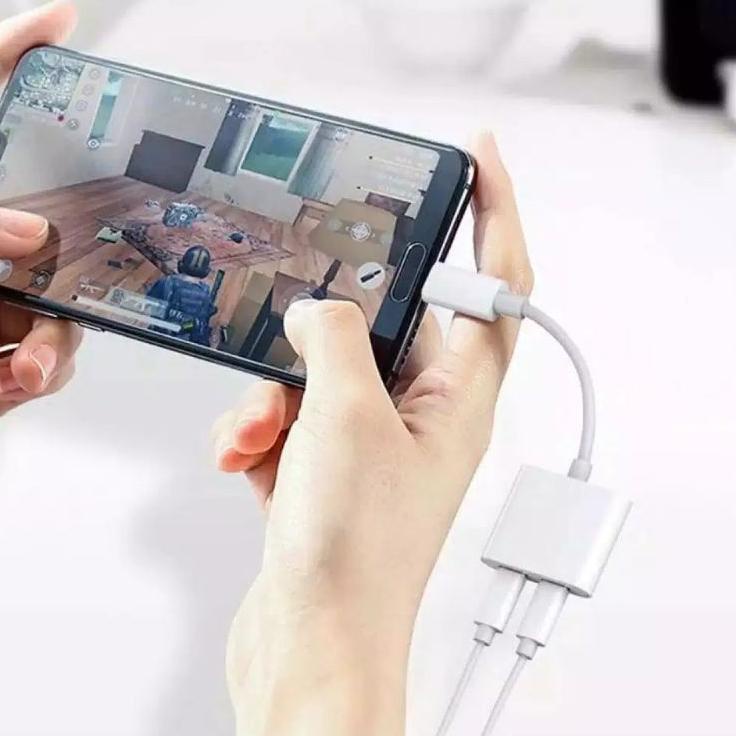 Paling Dicari SPLITTER LIGHTING FAST CHARGING AUDIO JACK MIC IPHONE / SPLITTER IPHONE