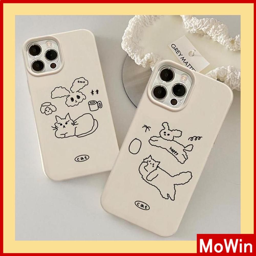 For iPhone 14 Pro Max iPhone Case Khaki Gray TPU Soft Case Shockproof Protection Camera Cute Cartoon Compatible For iPhone 13 Pro max 12 Pro Max 11 Pro max xr xs max 7Plus 7 8