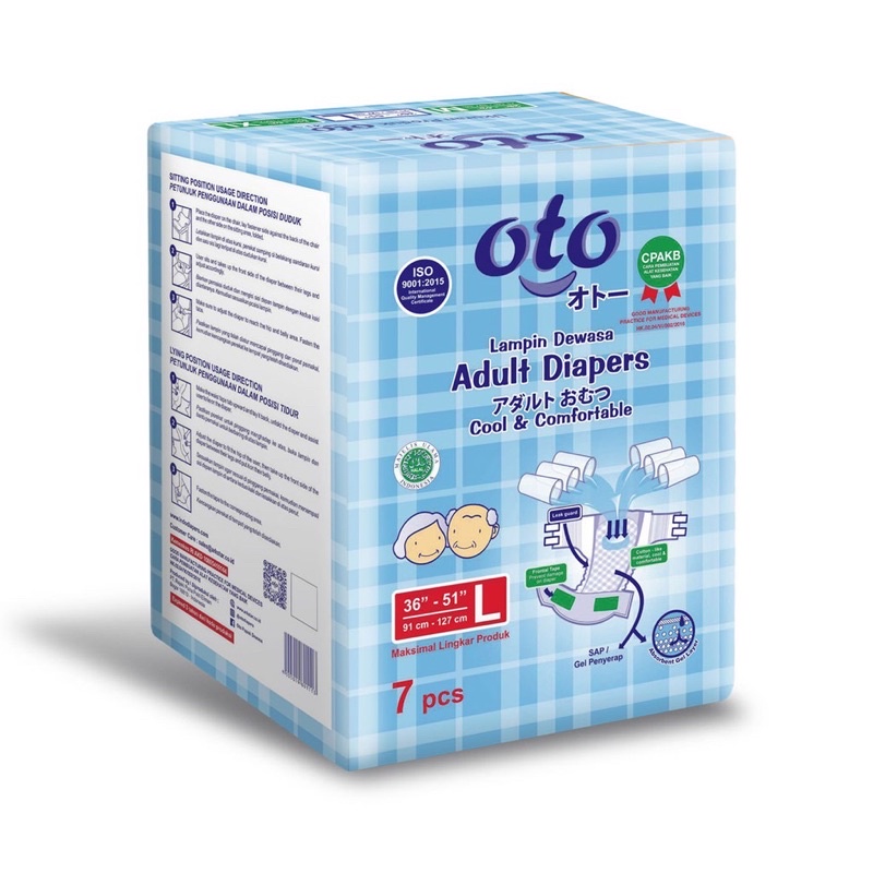 OTO ADULT DIAPERS / POPOK PEREKAT DEWASA L-7