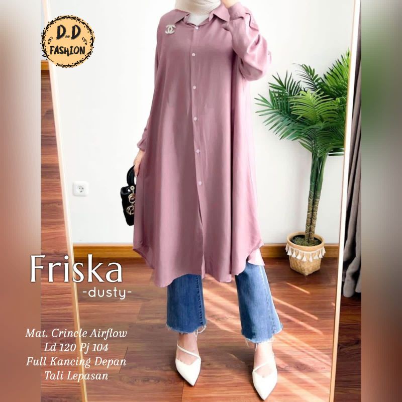 FRISKA LONG TUNIK JUMBO BAJU WANITA TERBARU