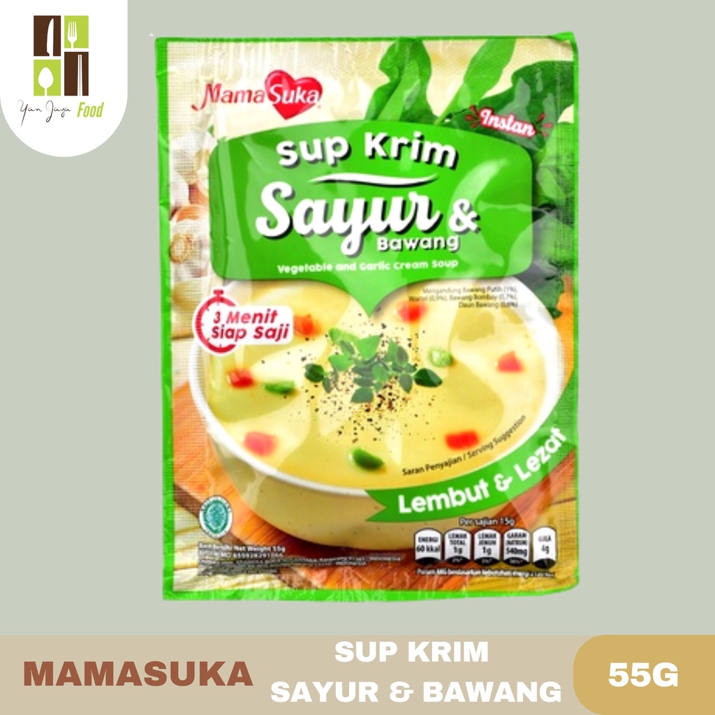 Mamasuka Sup Krim 55g [Sayur&amp;Bawang/Jamur/Jagung/Ayam/Daging Sapi]