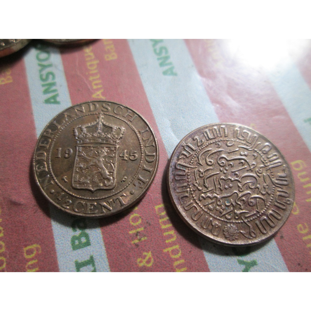koin benggol 0.5 cent nederlandsch indie 1945 iklan m107