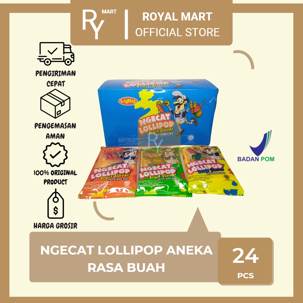 

Ngecat Lolipop Aneka Rasa Buah 24's