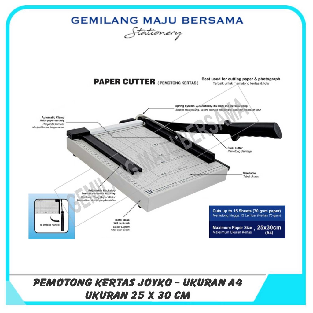 

Pemotong Kertas / Paper Cutter Joyko PC-2530 (A4)