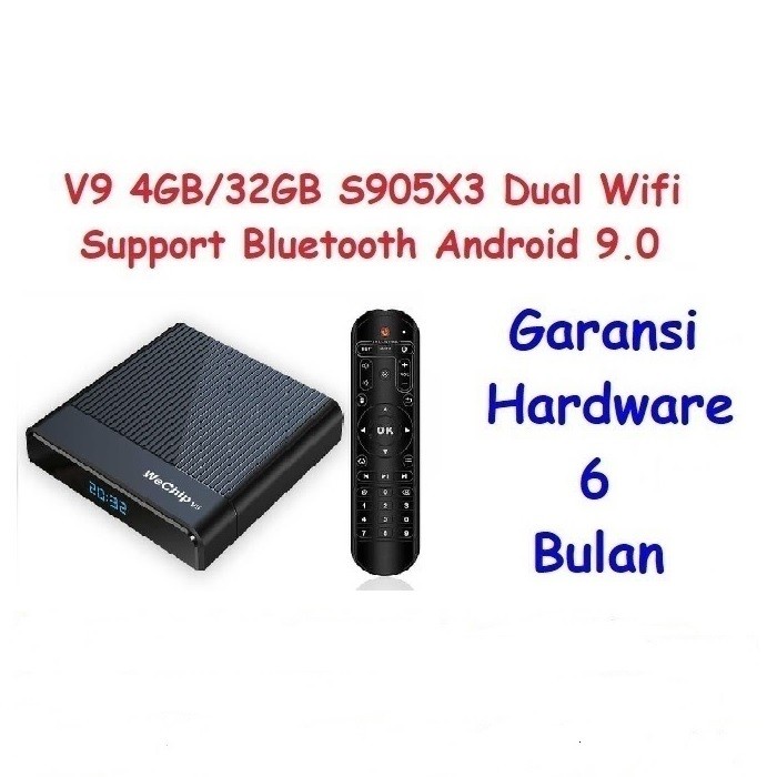 Tv Box Hiplay V9 Android Tv Box 4Gb32Gb Amlogic S905X3 8K