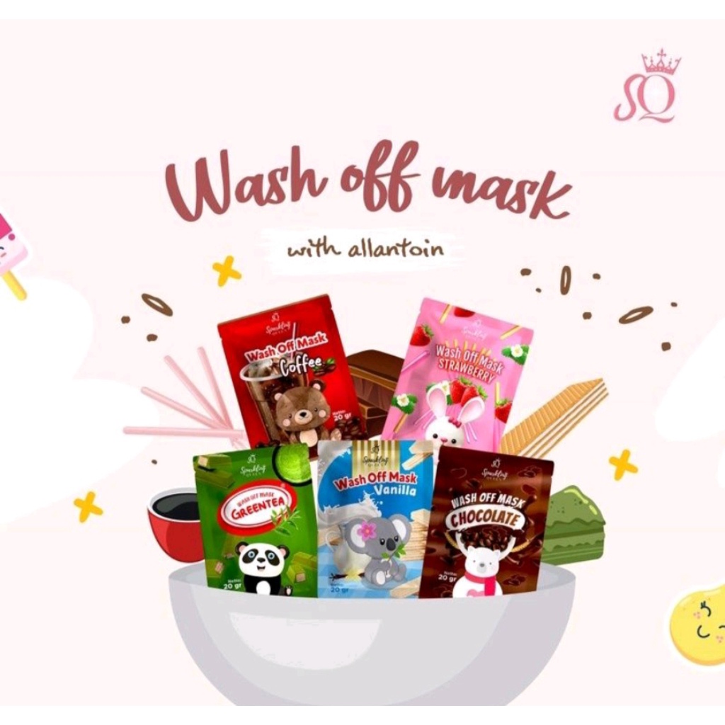 SPARKLING QUEEN SNACK SERIES WASH OFF MASK / MASK BPOM 20GR