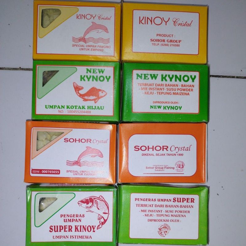 Kinoy Kotak Pengeras Umpan Perangsang golden fish Crystal Kuning Hijau Sohor New Kynoy jitu