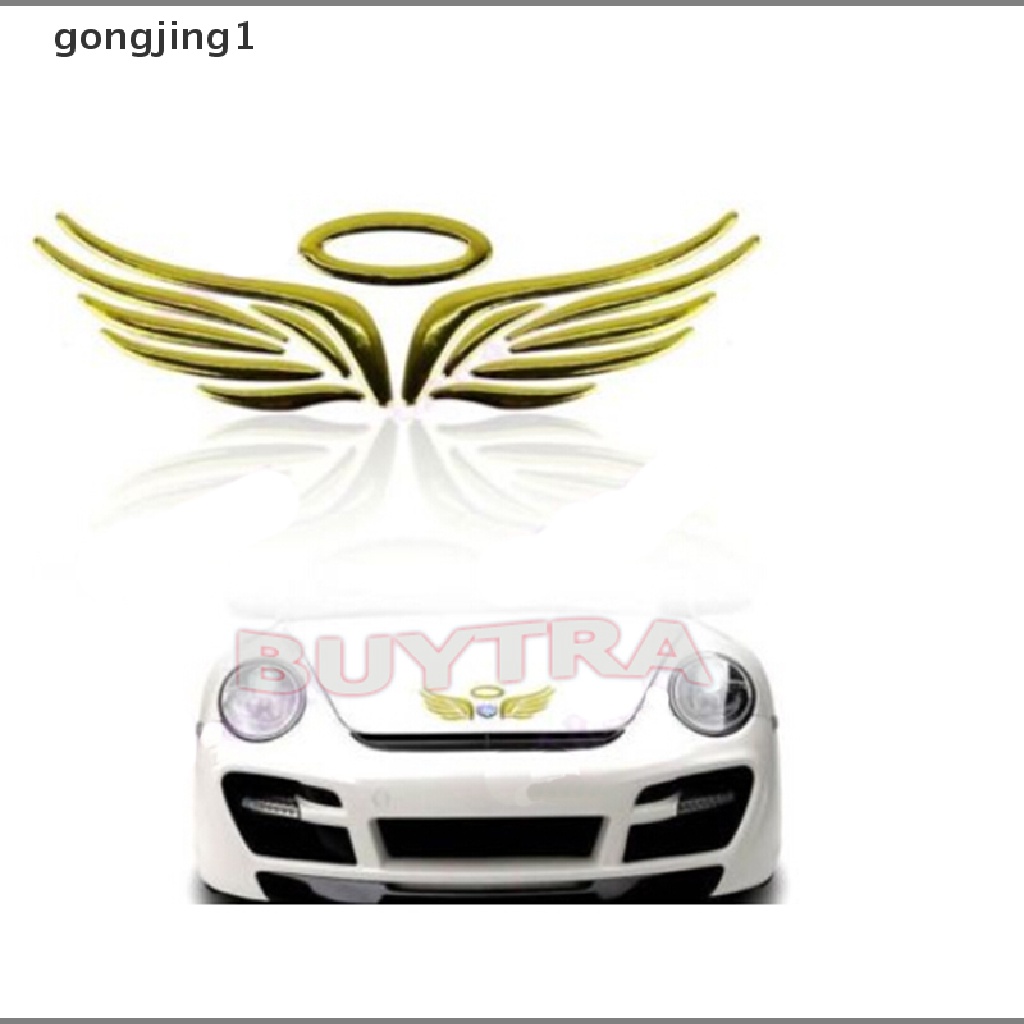 Ggg Stiker Emblem / Badge Logo Sayap Malaikat 3D 3 Warna Untuk Mobil / Truk