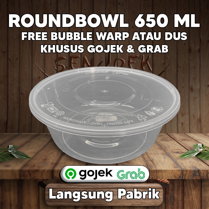 Thinwall Mangkok 650ml / Mangkuk Plastik 650 ml / Thinwall Bulat 650ml