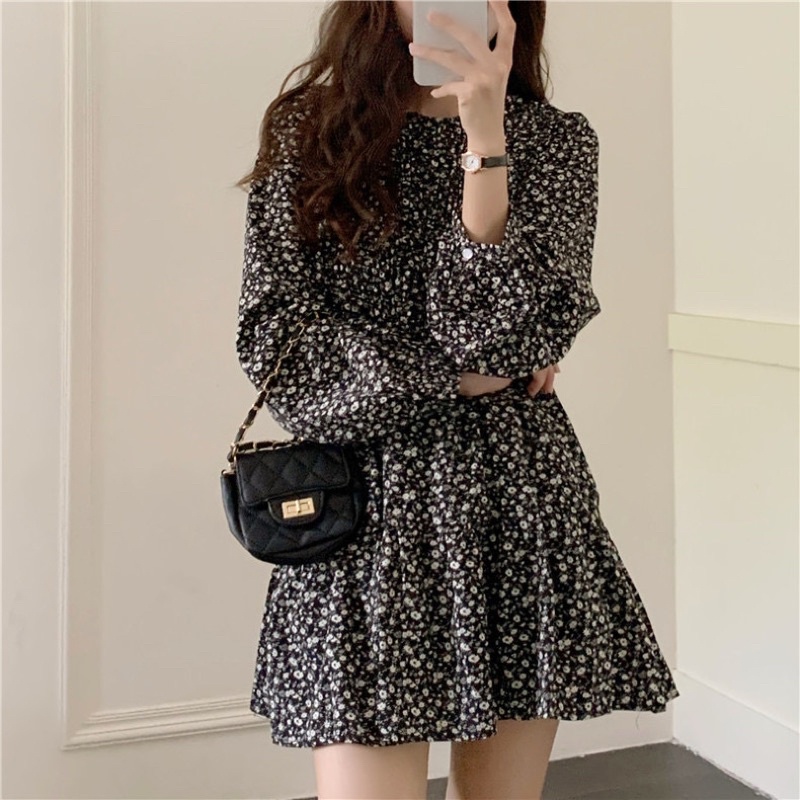 Baju Gaun Dress Wanita Rok Bunga Rok Wanita Dress Bunga Dress Import Premium Dress Korean Style Gaun