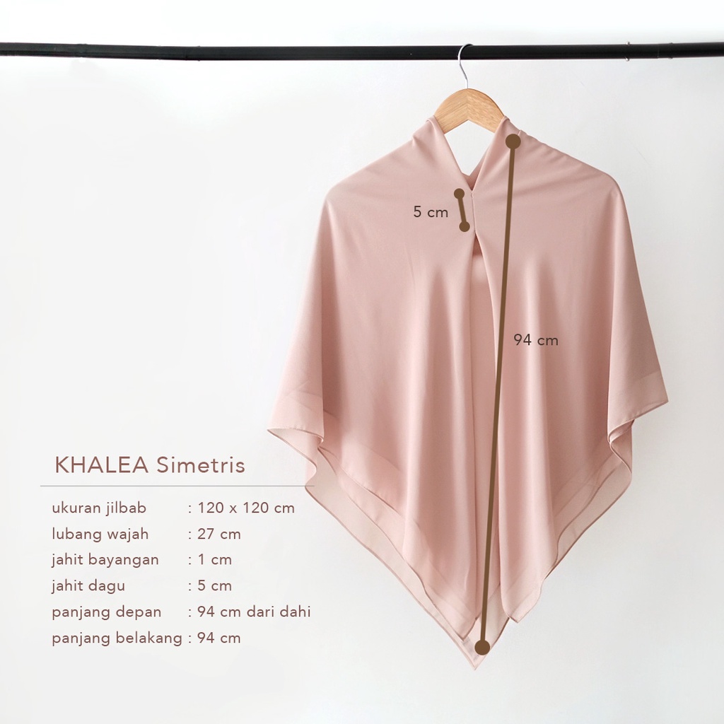 Khalea Instant - Hijab segiempat Asimetris , Simetris by yeppushop