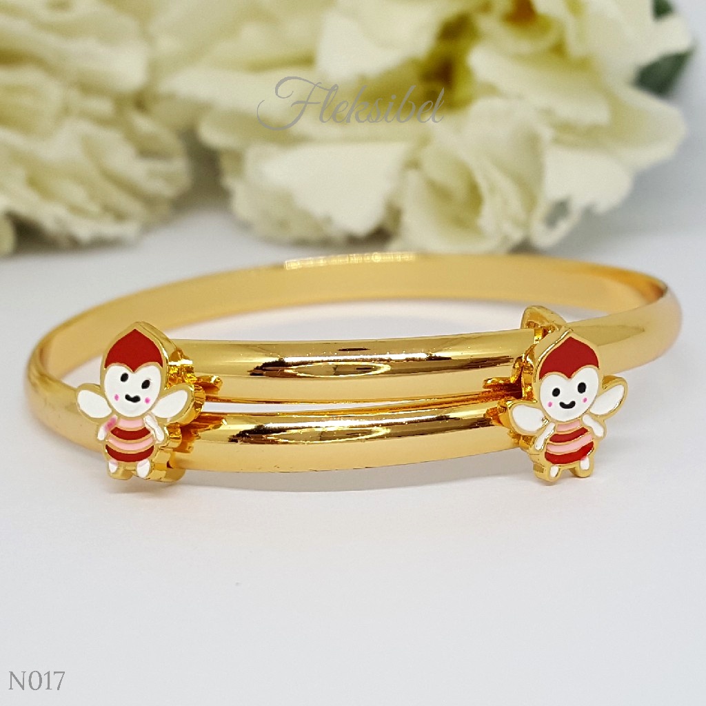 PGX Gelang Anak Xuping Aksesoris Perhiasan Bangle Bangkok Lapis Emas Premium - N019