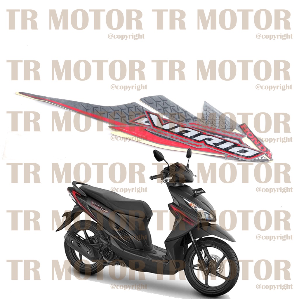 Stiker Motor Vario 110 FI Doff Sticker Striping Lis Full Set Motor