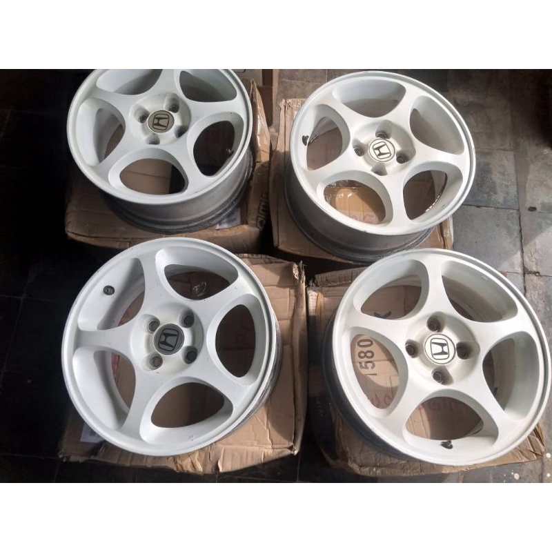 Velg R15 Enkei Civic VTiS Lebar 6 Inch ET 45 PCD 4 x 100 White