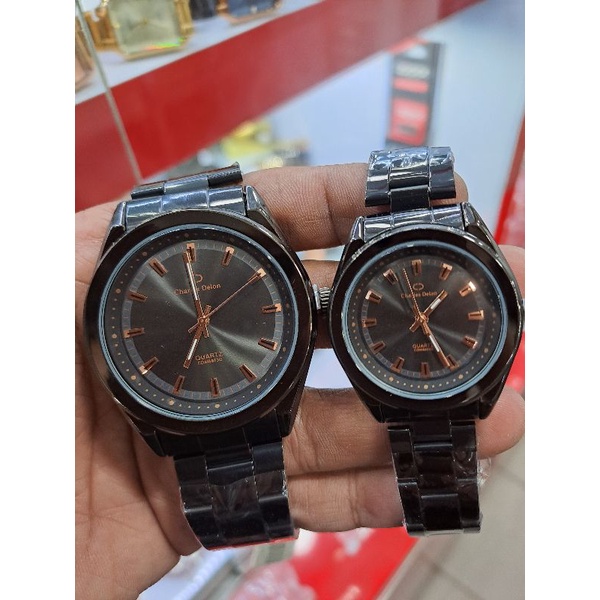 Jam tangan Charles delon original couple rantai