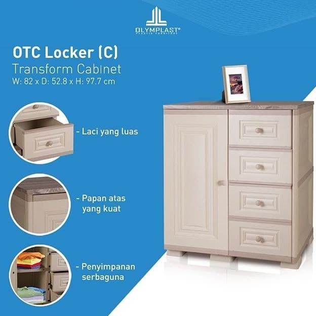 

Olymplast OTC Transform Locker C Lemari Pakaian Plastik Laci Cabinet stock ready