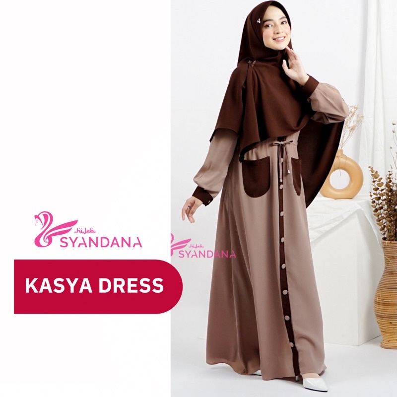 HIJAB SYANDANA GAMIS SYARI  KASYA DRESS GAMIS MUSLIMAH